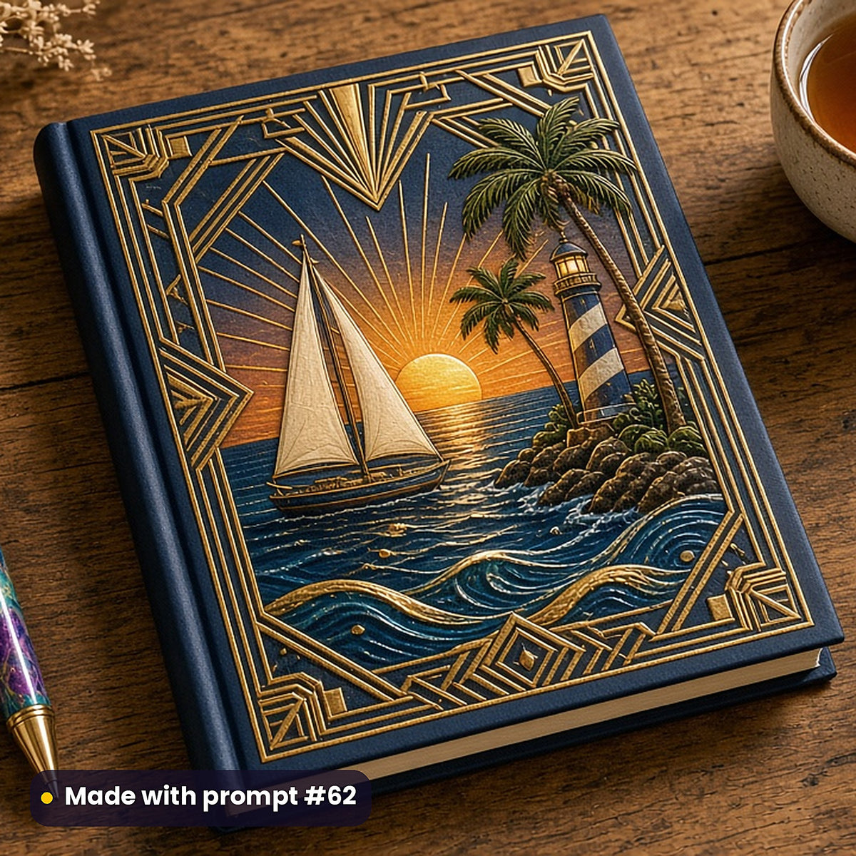 Travel Guides and Journals, Luxury & Decorative Collection: realistic UV-printed mockup, made with prompt #62