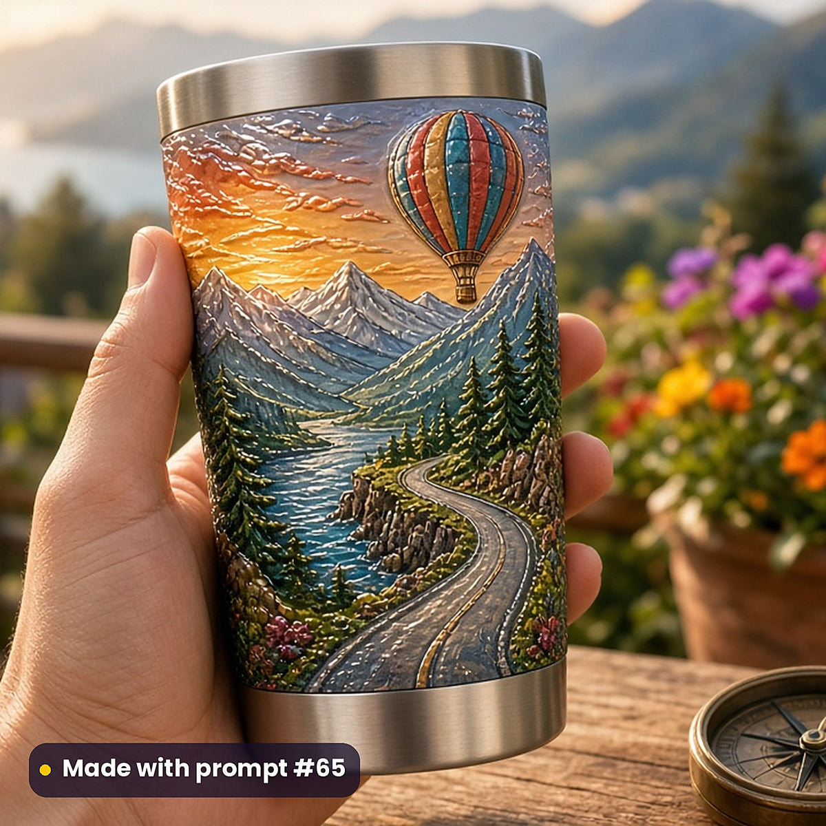 Travel Guides and Journals, Painterly & Handmade Collection: realistic UV-printed mockup, made with prompt #65
