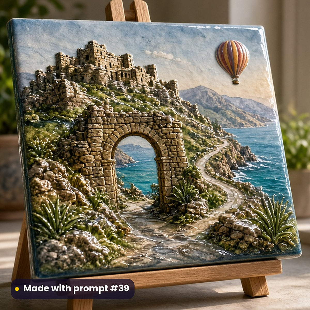Travel Guides and Journals, Painterly & Handmade Collection: realistic UV-printed mockup, made with prompt #39