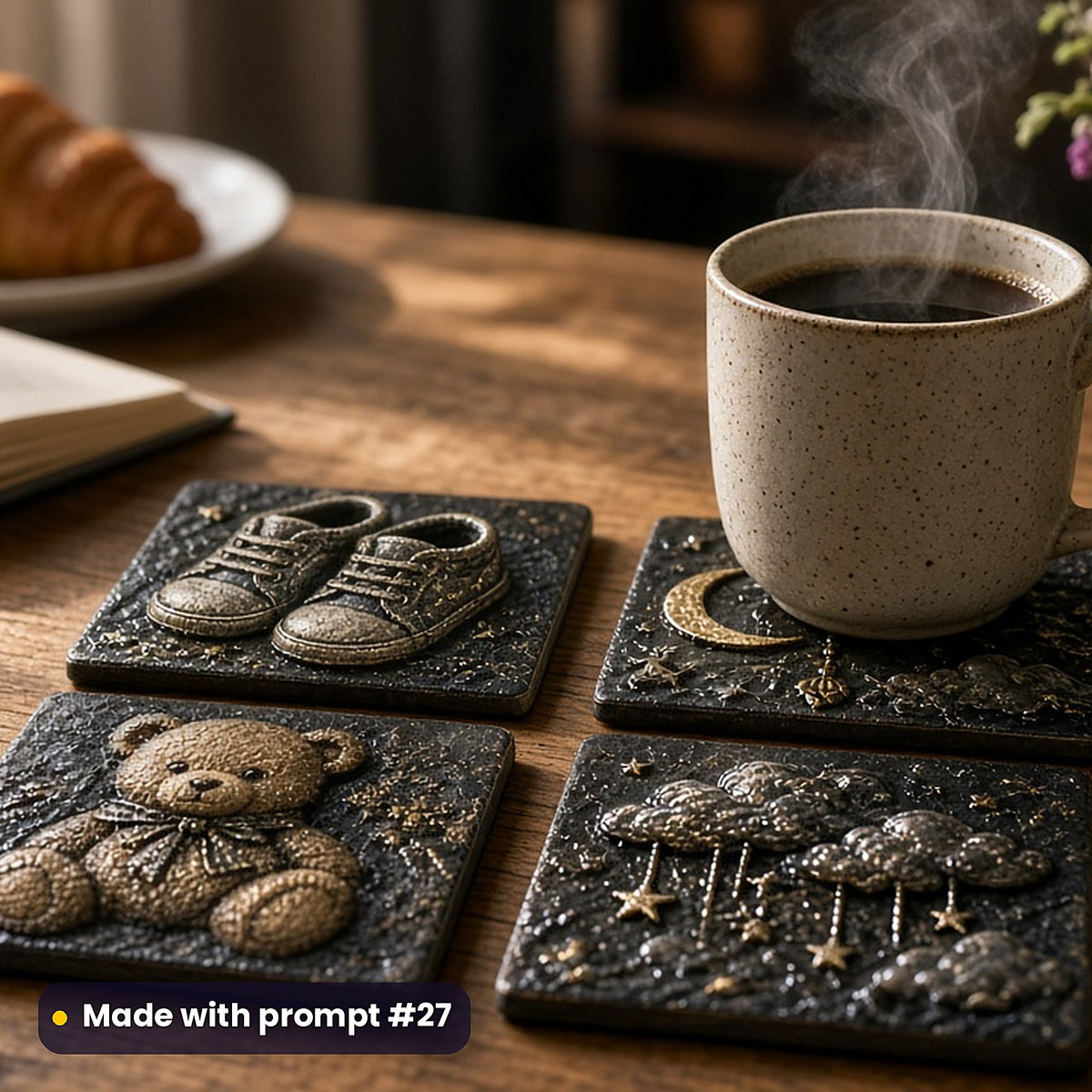Guest Books and Keepsakes, Cinematic & Bold Collection: realistic UV-printed mockup, made with prompt #27