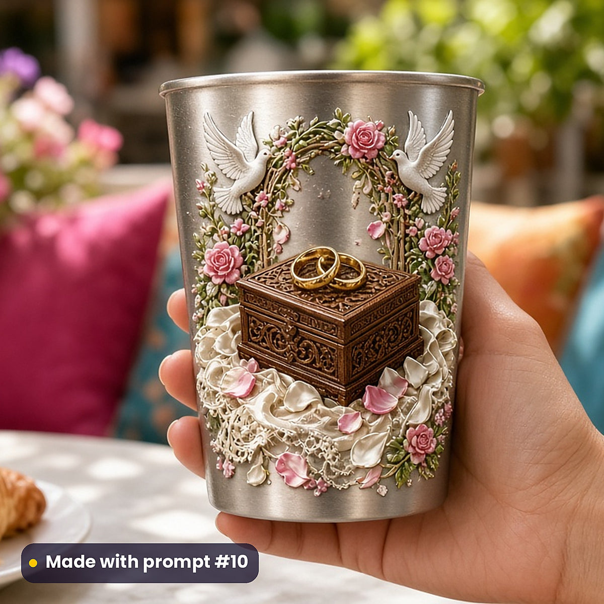 Guest Books and Keepsakes, Painterly & Handmade Collection: realistic UV-printed mockup, made with prompt #10