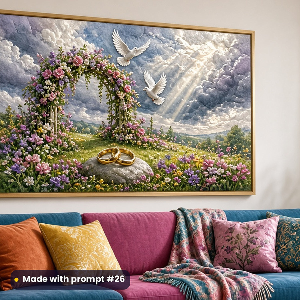 Guest Books and Keepsakes, Painterly & Handmade Collection: realistic UV-printed mockup, made with prompt #26
