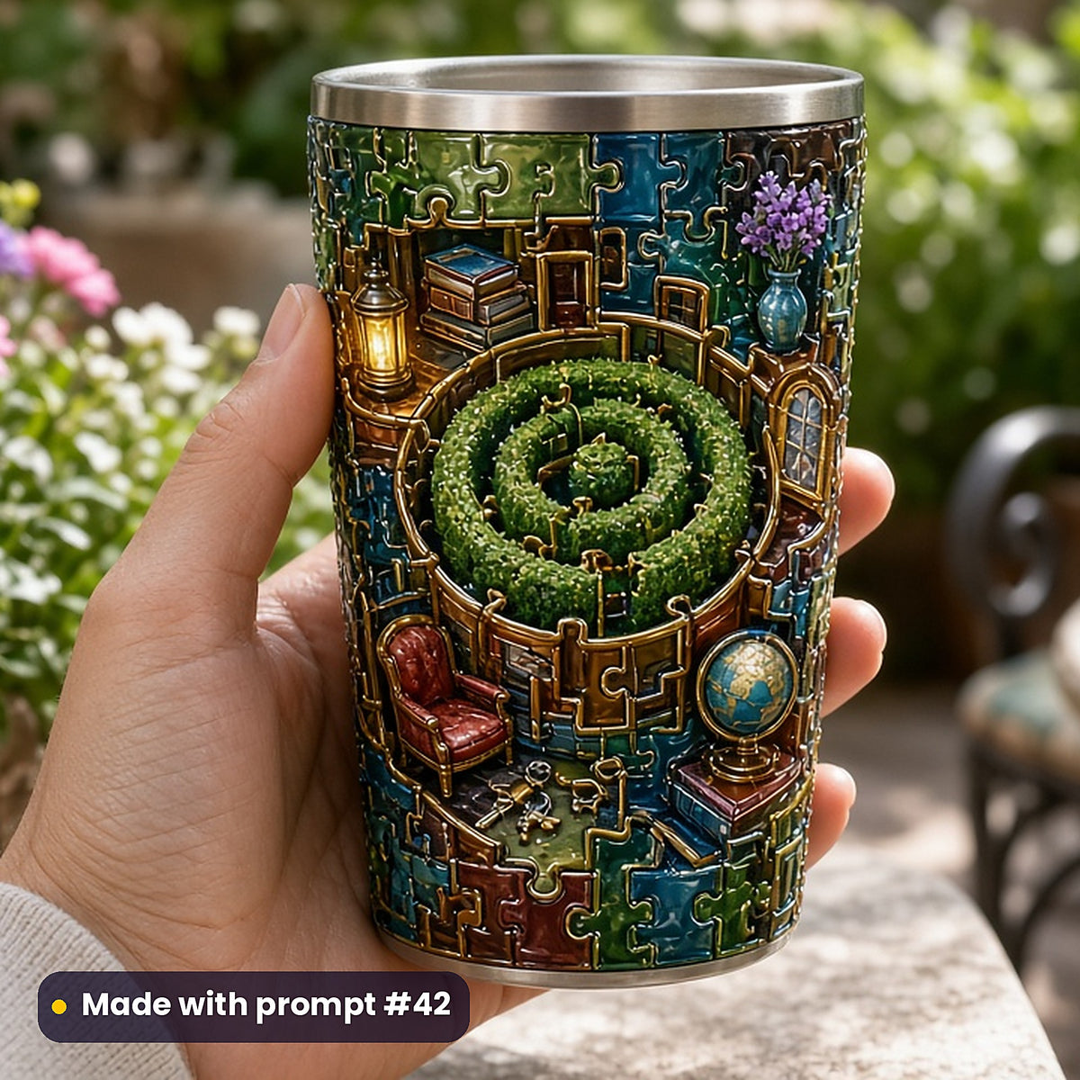 Puzzle and Activity Books, Clean & Graphic Collection: Made with prompt #42 – realistic UV-printed mockup