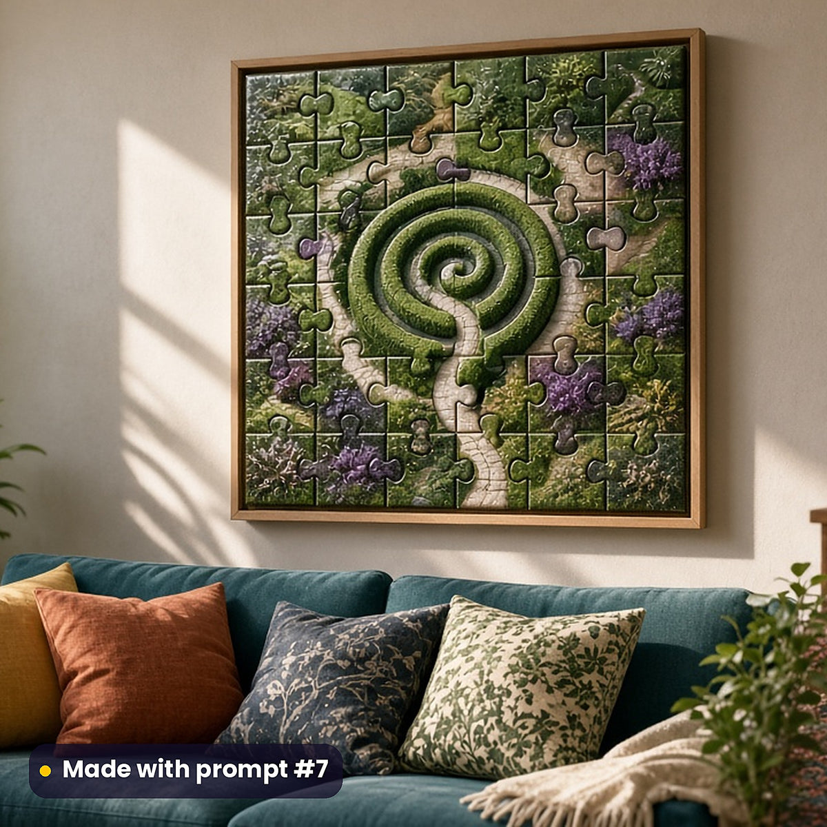 Puzzle and Activity Books, Clean & Graphic Collection: Made with prompt #7 – realistic UV-printed mockup