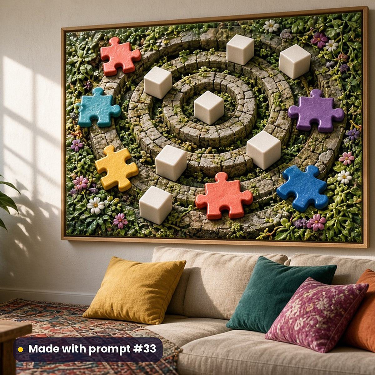 Puzzle and Activity Books, Luxury & Decorative Collection: realistic UV-printed mockup, made with prompt #33
