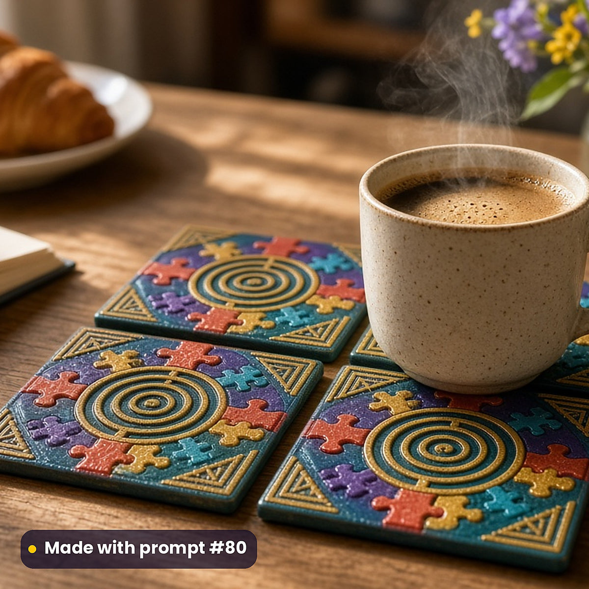 Puzzle and Activity Books, Luxury & Decorative Collection: realistic UV-printed mockup, made with prompt #80