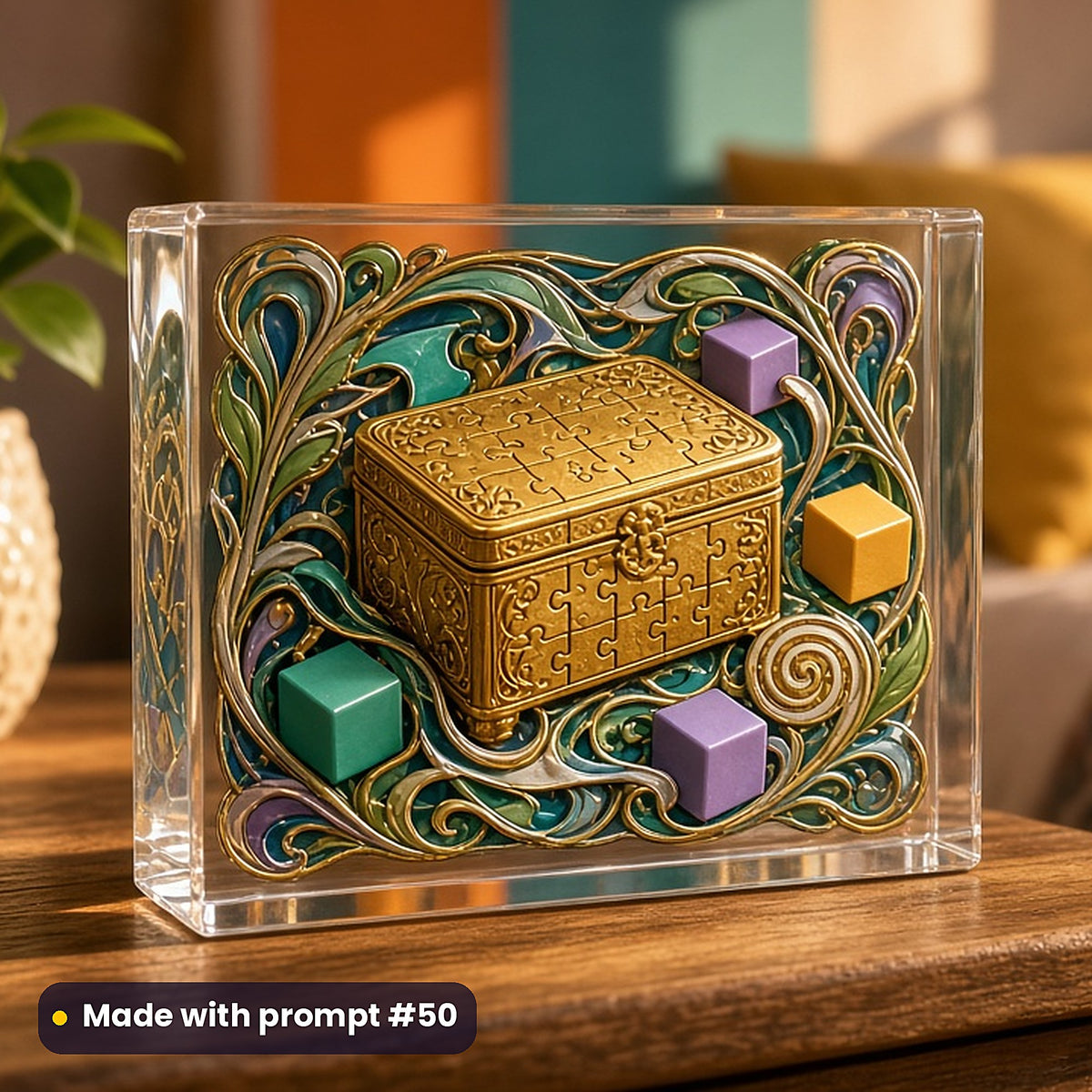 Puzzle and Activity Books, Luxury & Decorative Collection: realistic UV-printed mockup, made with prompt #50