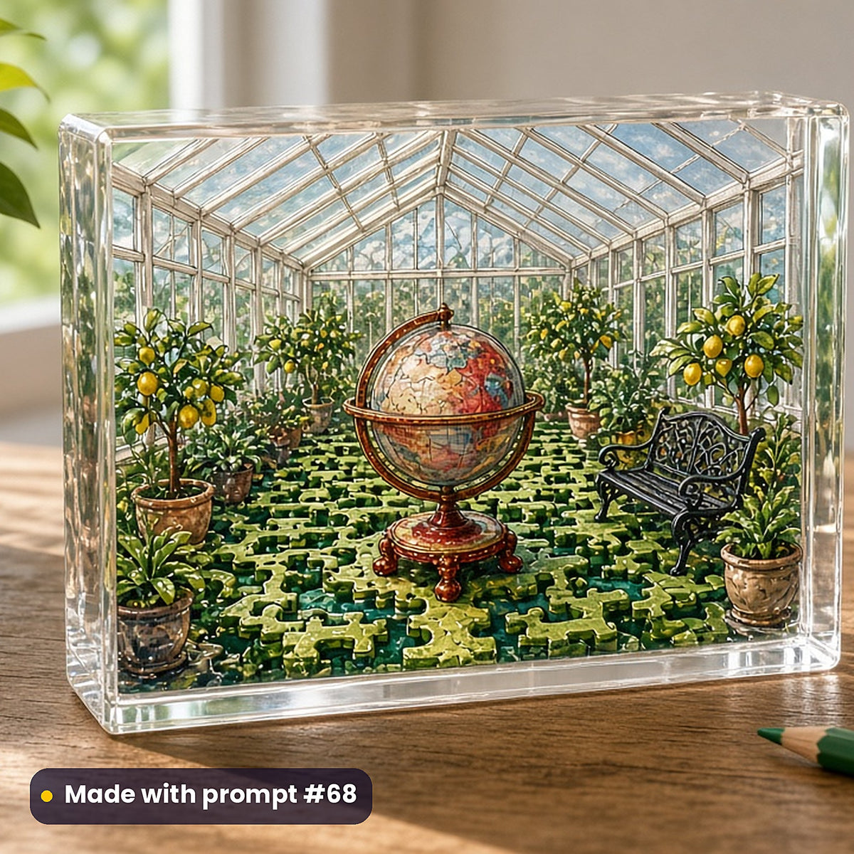 Puzzle and Activity Books, Painterly & Handmade Collection: realistic UV-printed mockup, made with prompt #68