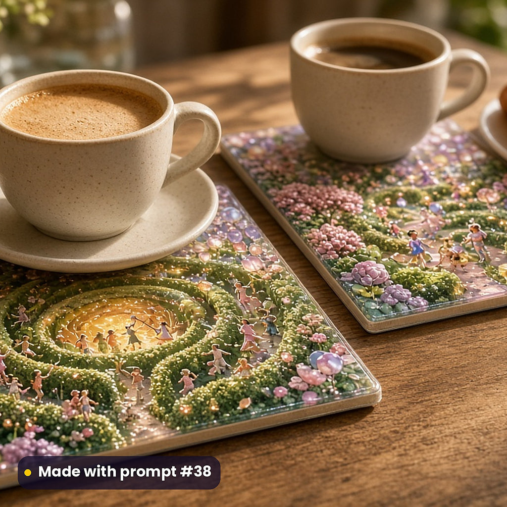 Puzzle and Activity Books, Vintage & Whimsical Collection: realistic UV-printed mockup, made with prompt #38