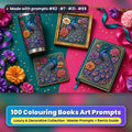 Colouring Books, Luxury & Decorative Collection: realistic UV-printed mockup, made with prompts #82 · #7 · #21 · #69