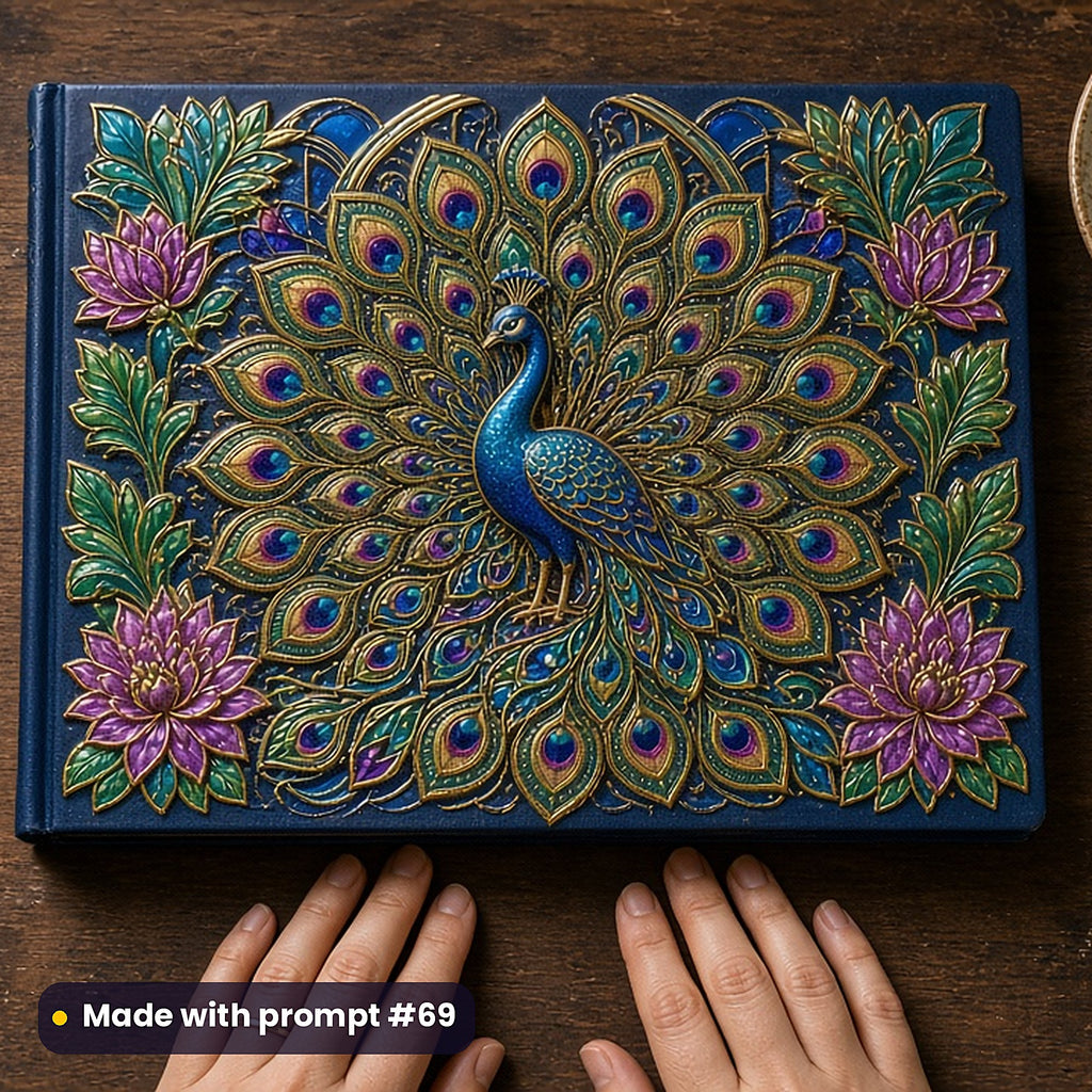 Colouring Books, Luxury & Decorative Collection: realistic UV-printed mockup, made with prompt #69