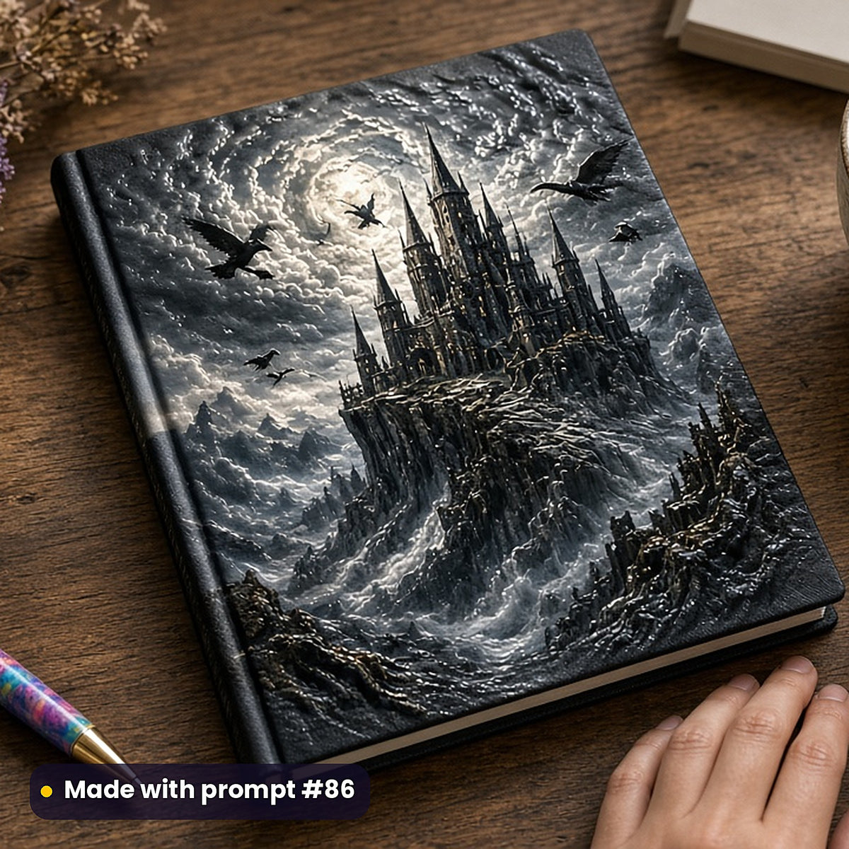 Gothic Worlds, Cinematic & Bold Collection: Made with prompt #86 – realistic UV-printed mockup