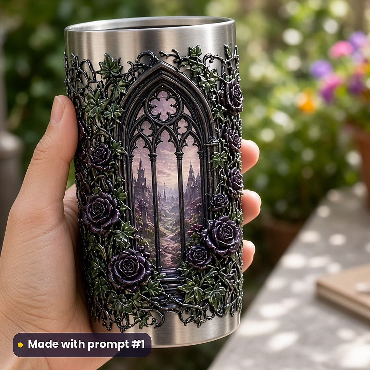 Gothic Worlds, Clean & Graphic Collection: Made with prompt #1 – realistic UV-printed mockup