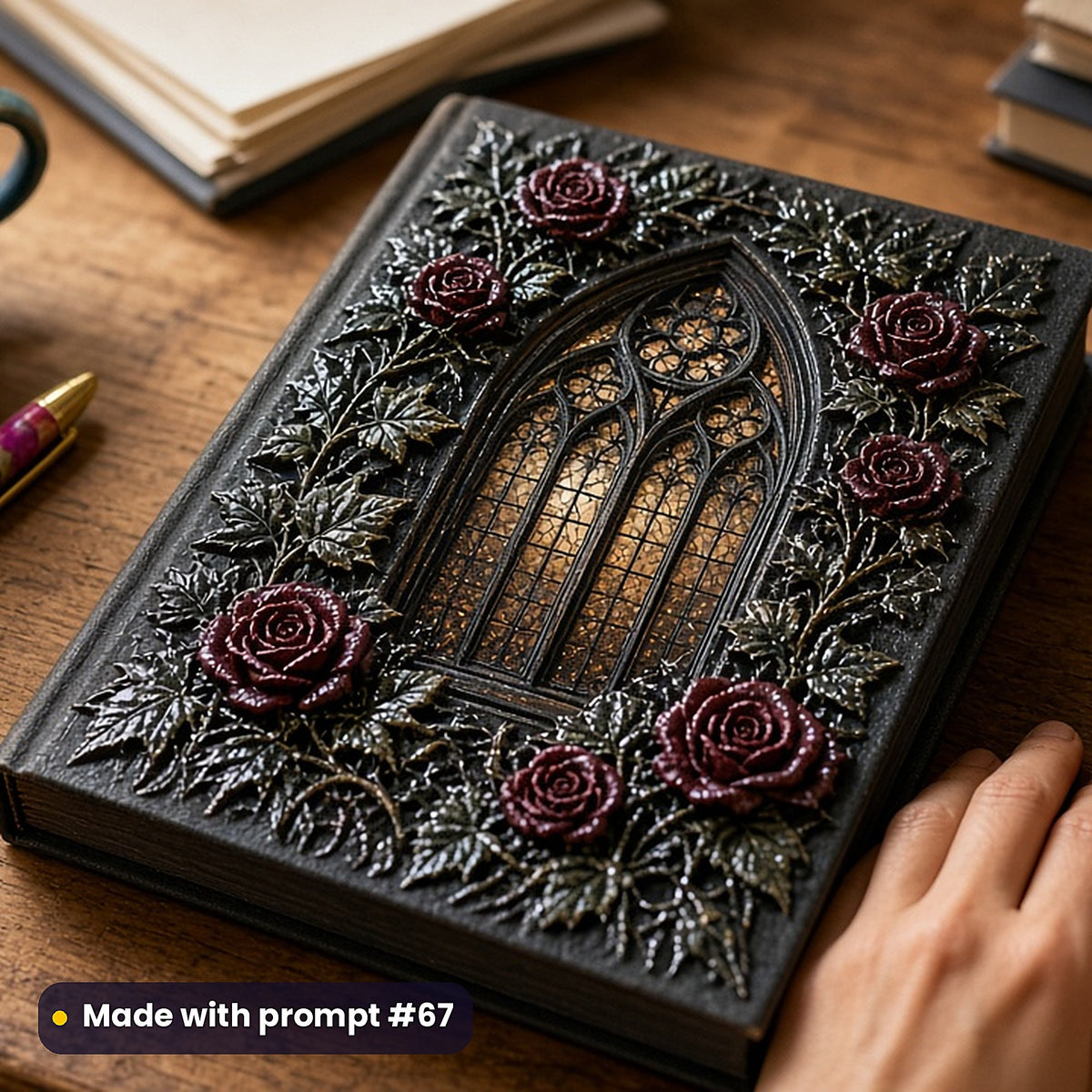 Gothic Worlds, Clean & Graphic Collection: Made with prompt #67 – realistic UV-printed mockup