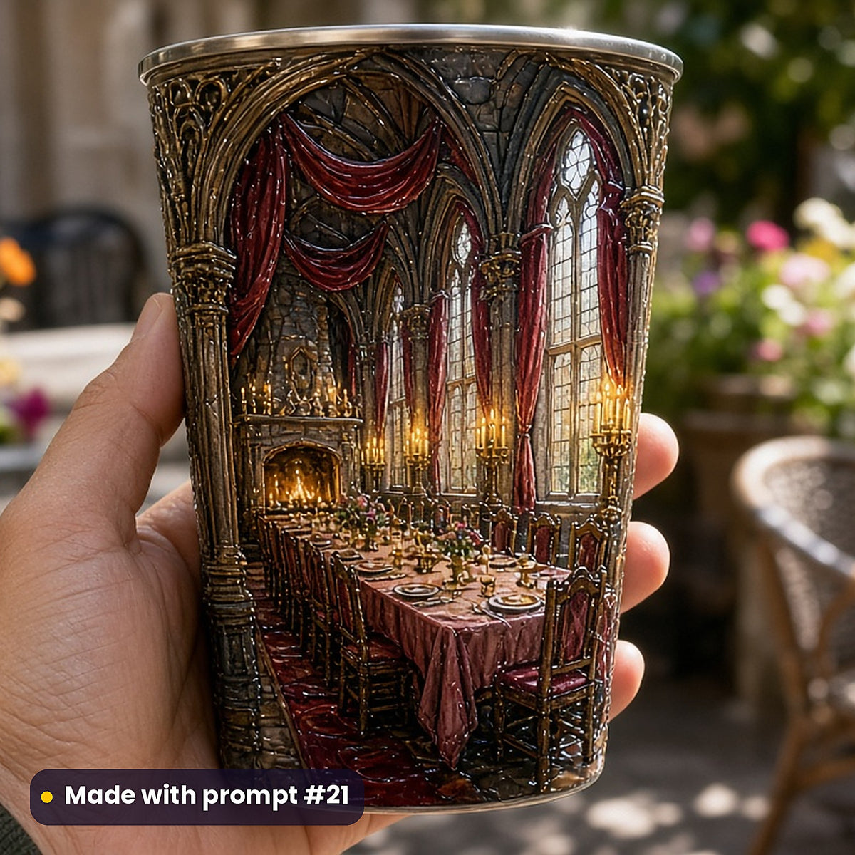 Gothic Worlds, Painterly & Handmade Collection: Made with prompt #21 – realistic UV-printed mockup