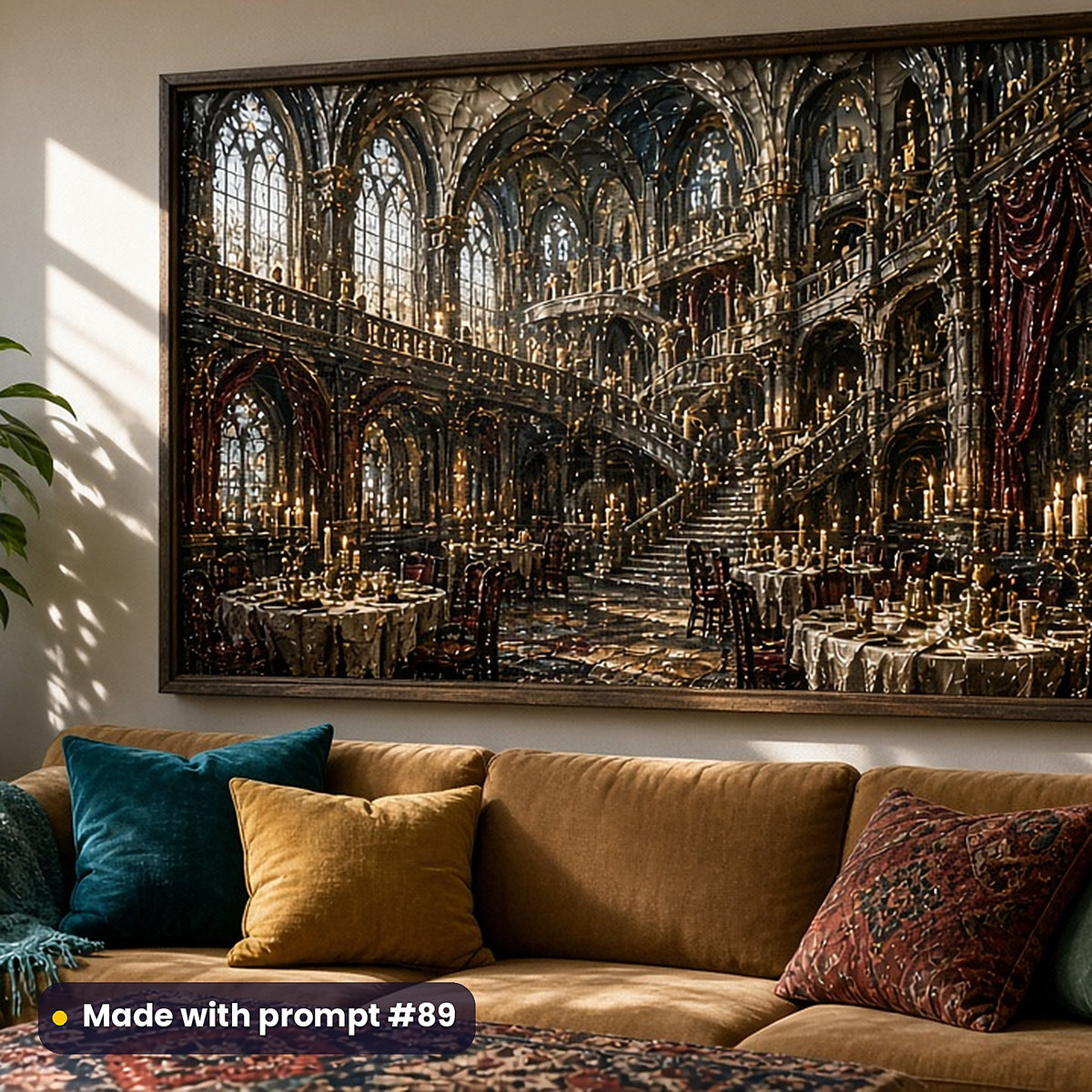 Gothic Worlds, Painterly & Handmade Collection: Made with prompt #89 – realistic UV-printed mockup