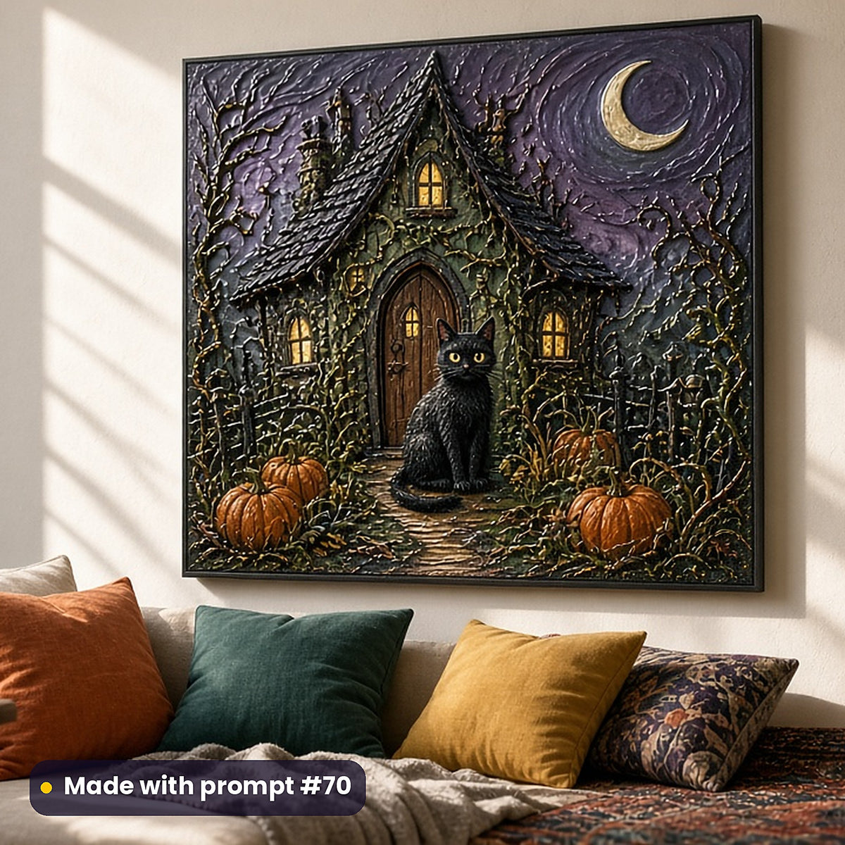 Gothic Worlds, Vintage & Whimsical Collection: Made with prompt #70 – realistic UV-printed mockup