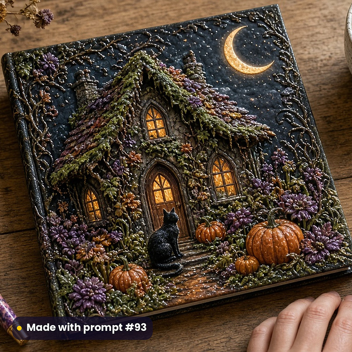 Gothic Worlds, Vintage & Whimsical Collection: Made with prompt #93 – realistic UV-printed mockup