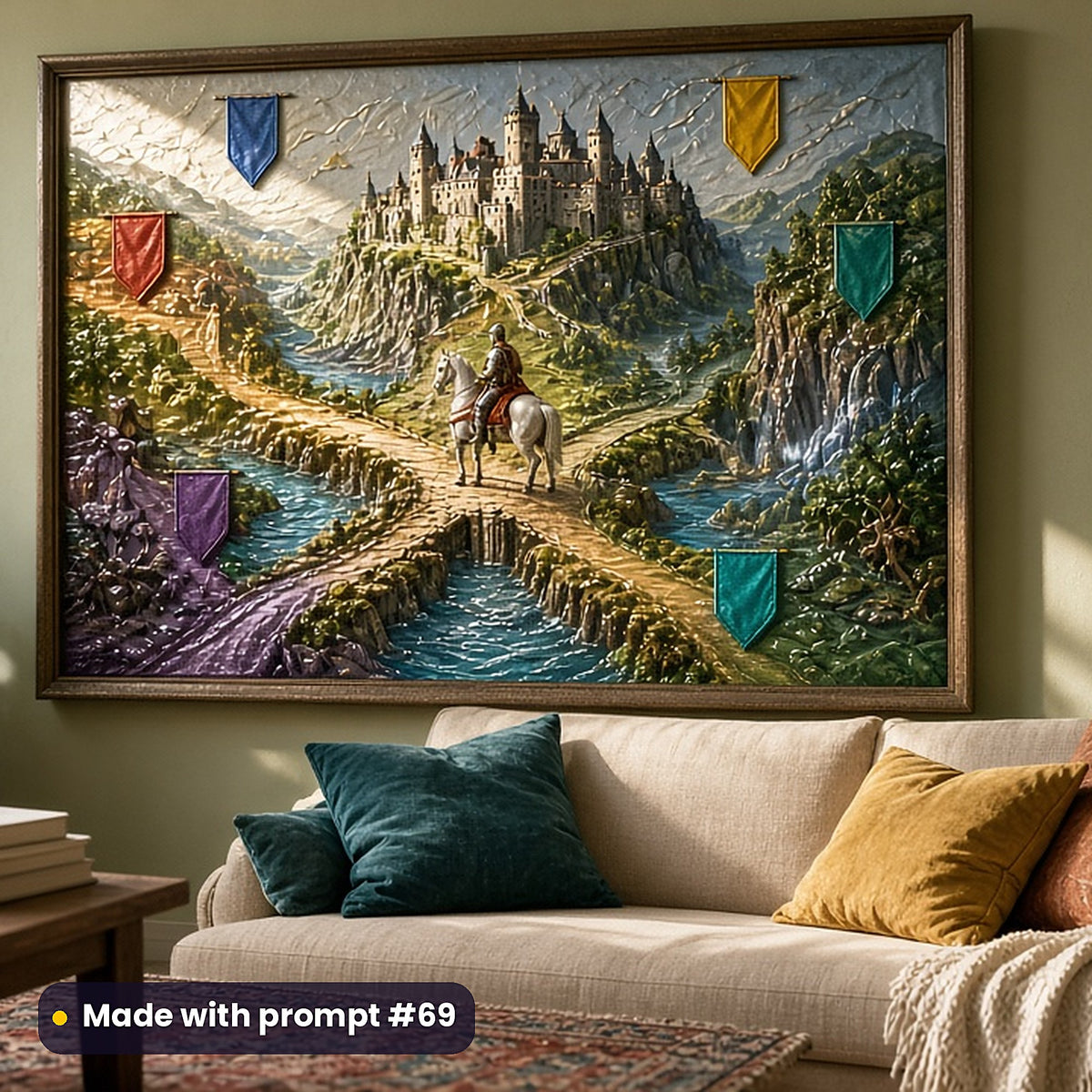 Medieval Legends, Clean & Graphic Collection: Made with prompt #69 – realistic UV-printed mockup