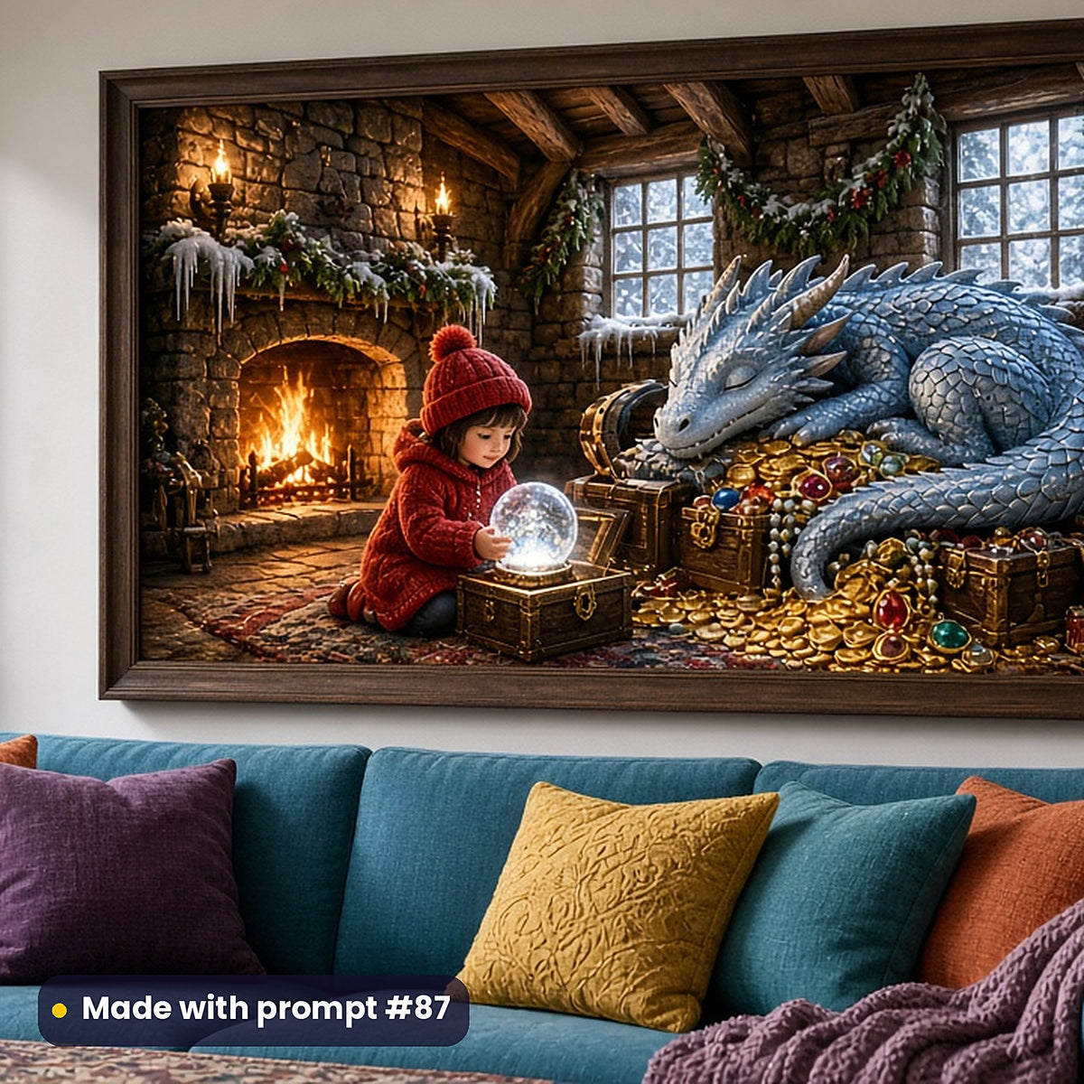Medieval Legends, Vintage & Whimsical Collection: realistic UV-printed mockup, made with prompt #87