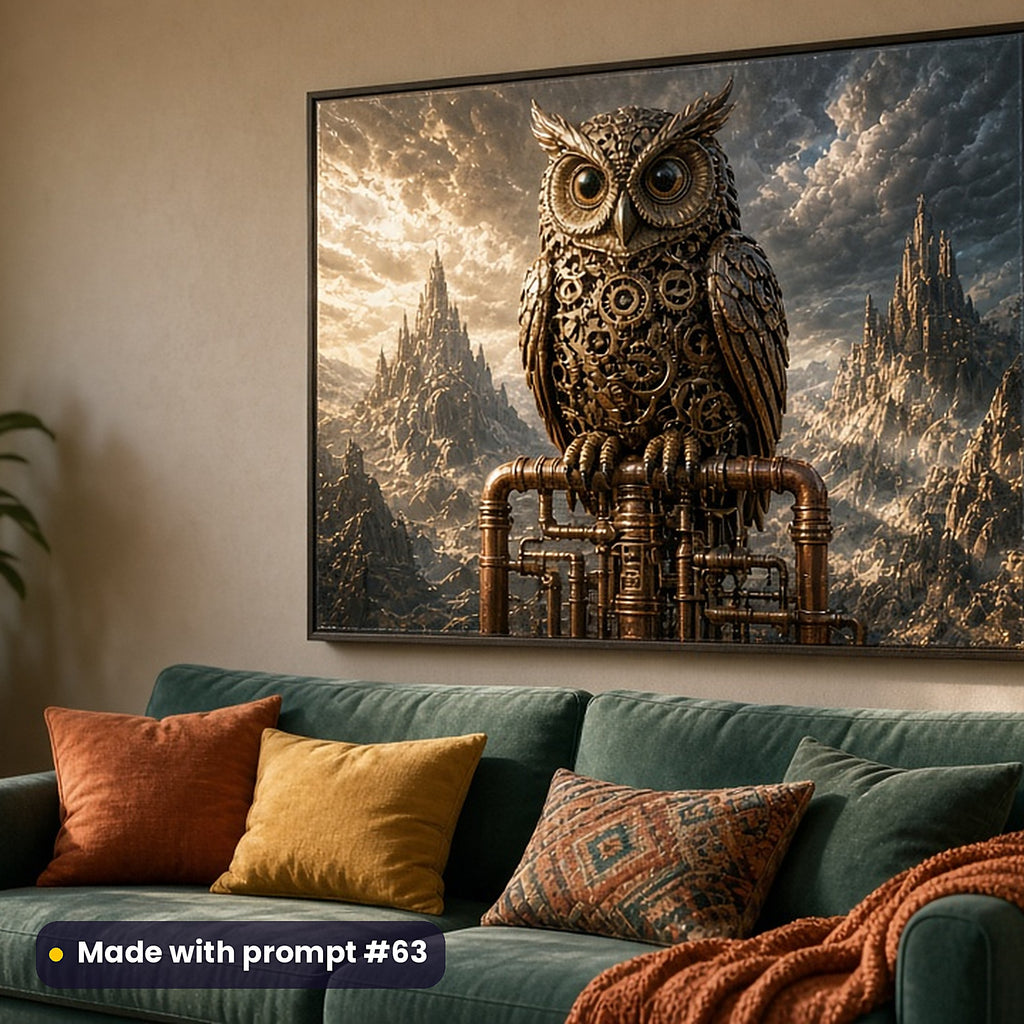 Steampunk Realms, Cinematic & Bold Collection: realistic UV-printed mockup, made with prompt #63