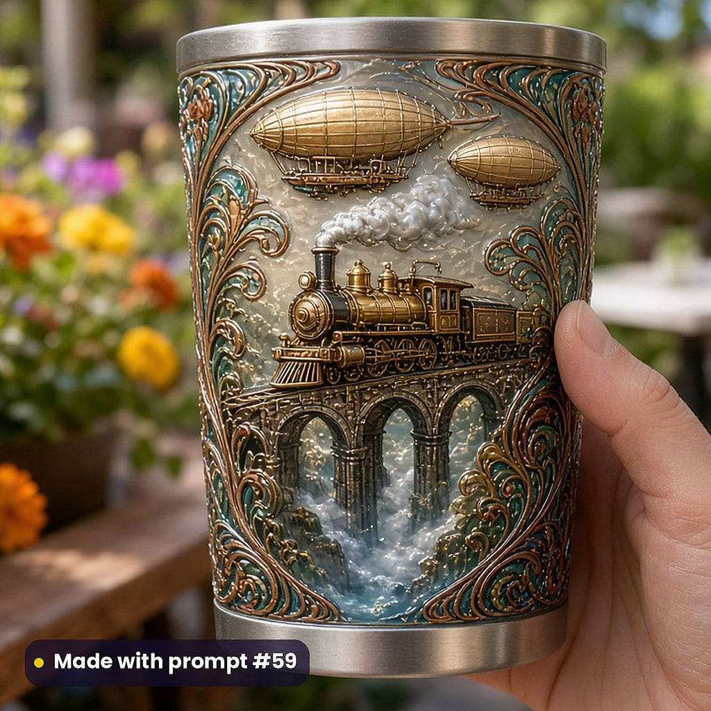 Steampunk Realms, Luxury & Decorative Collection: realistic UV-printed mockup, made with prompt #59