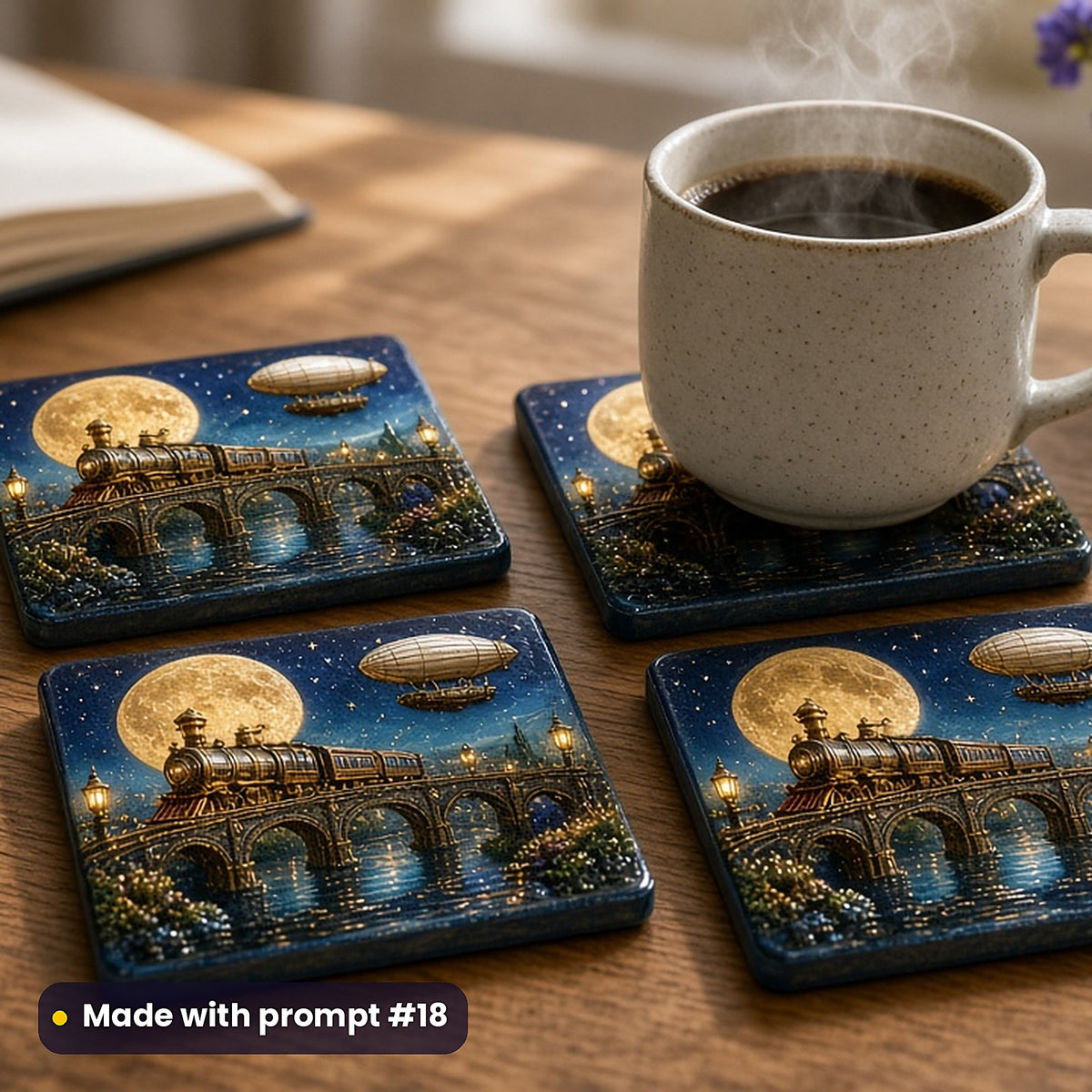 Steampunk Realms, Luxury & Decorative Collection: realistic UV-printed mockup, made with prompt #18