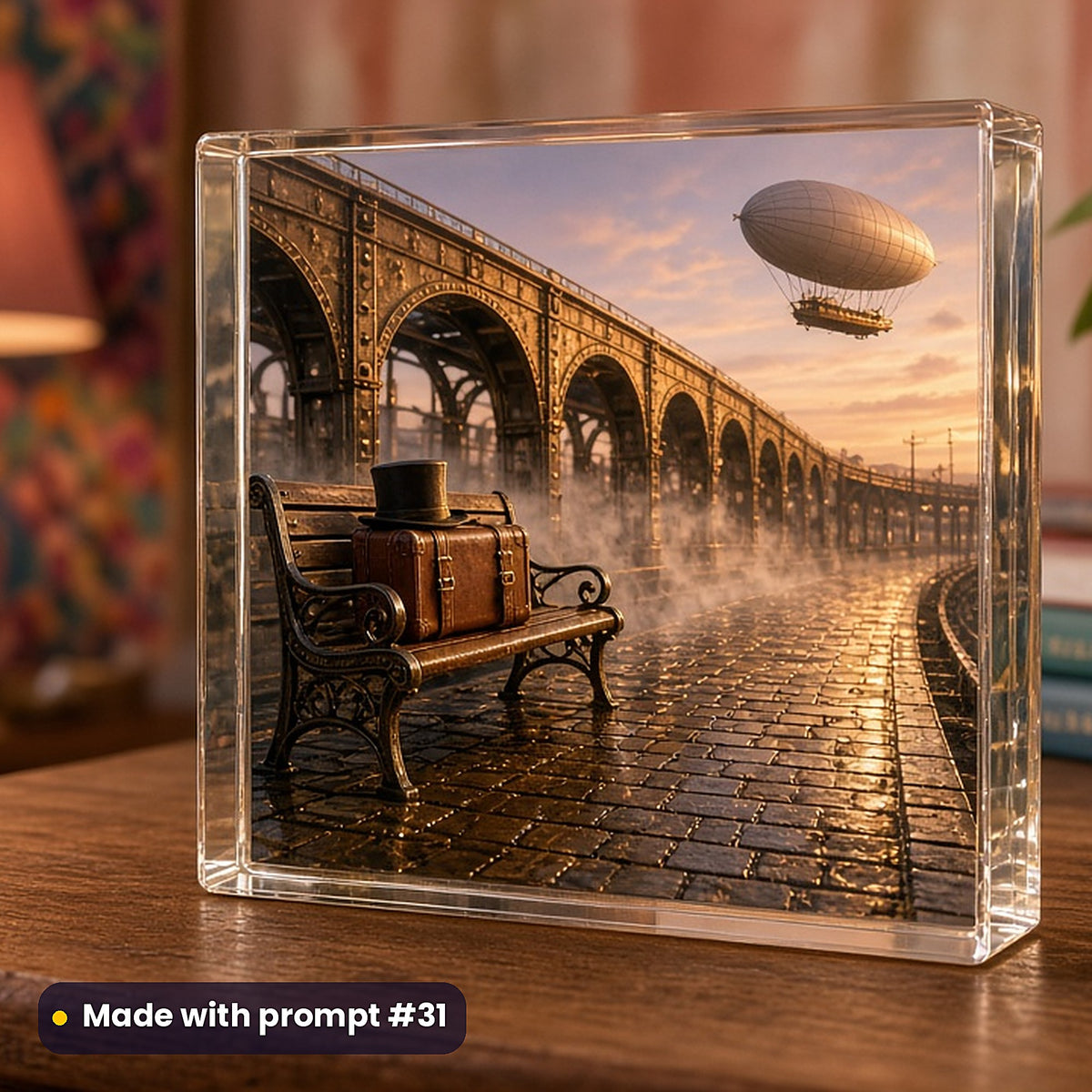 Steampunk Realms, Luxury & Decorative Collection: realistic UV-printed mockup, made with prompt #31