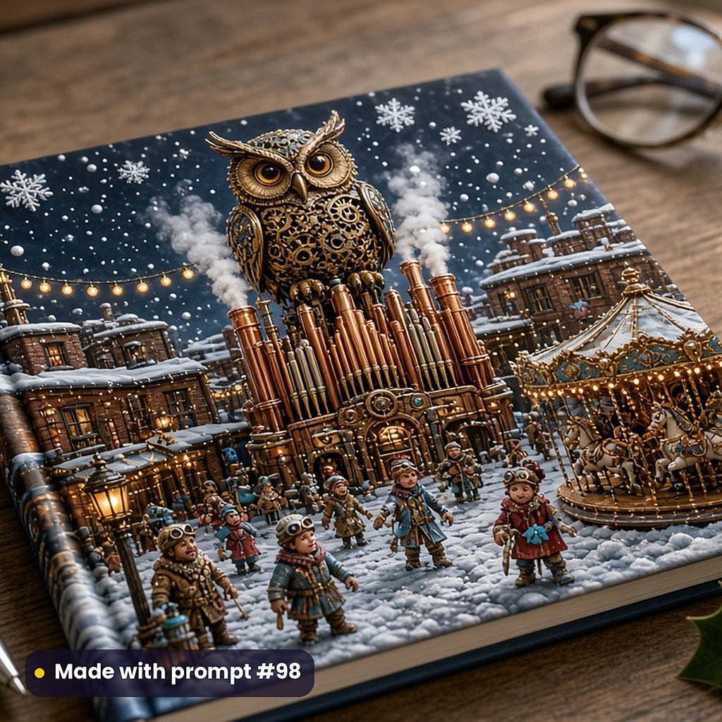 Steampunk Realms, Vintage & Whimsical Collection: realistic UV-printed mockup, made with prompt #98