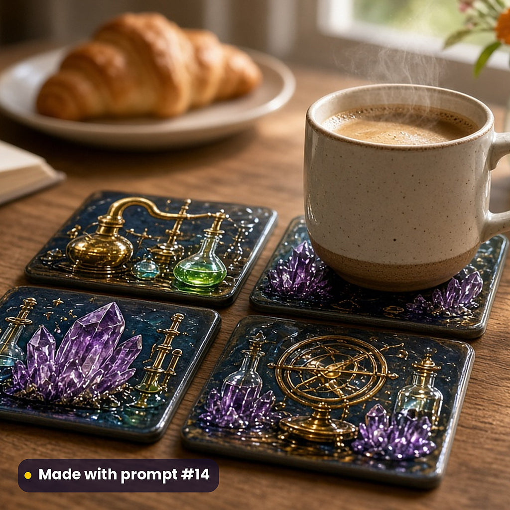 Alchemy and Occult Curiosities, Clean & Graphic Collection: Made with prompt #14 – realistic UV-printed mockup