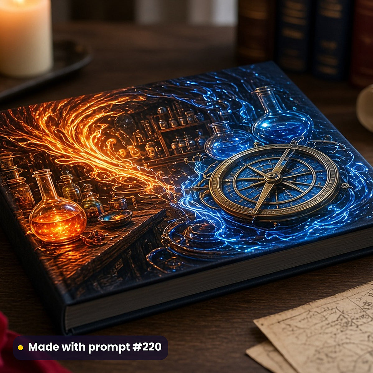 500 Alchemy Art Prompts Library: Made with prompt #220 – realistic UV-printed mockup (Cinematic Hero — Iconic Masterpiece)
