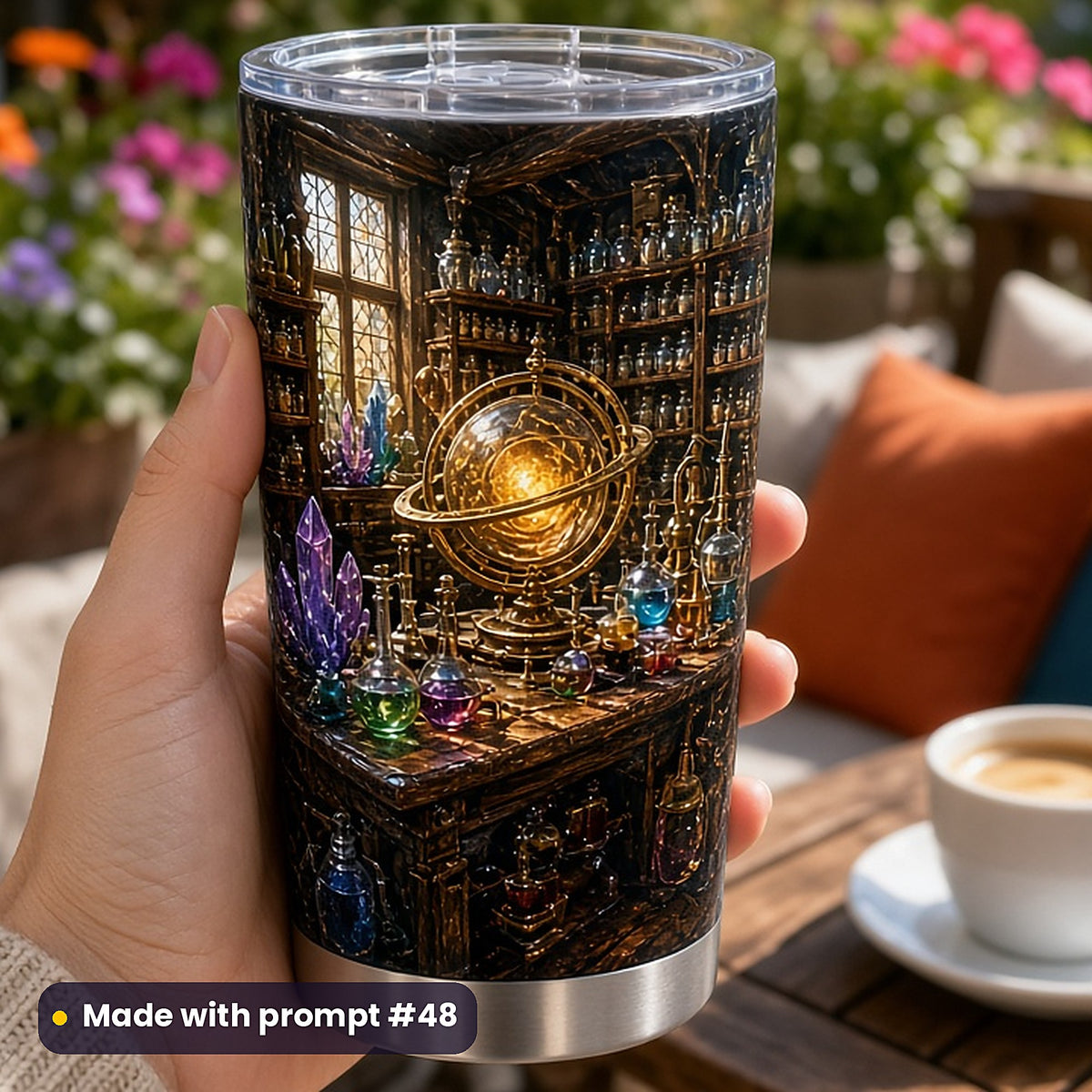 Alchemy and Occult Curiosities, Painterly & Handmade Collection: realistic UV-printed mockup, made with prompt #48