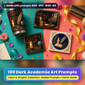 Dark Academia, Clean & Graphic Collection: Made with prompts #88 · #61 · #49 · #2 – realistic UV-printed mockup