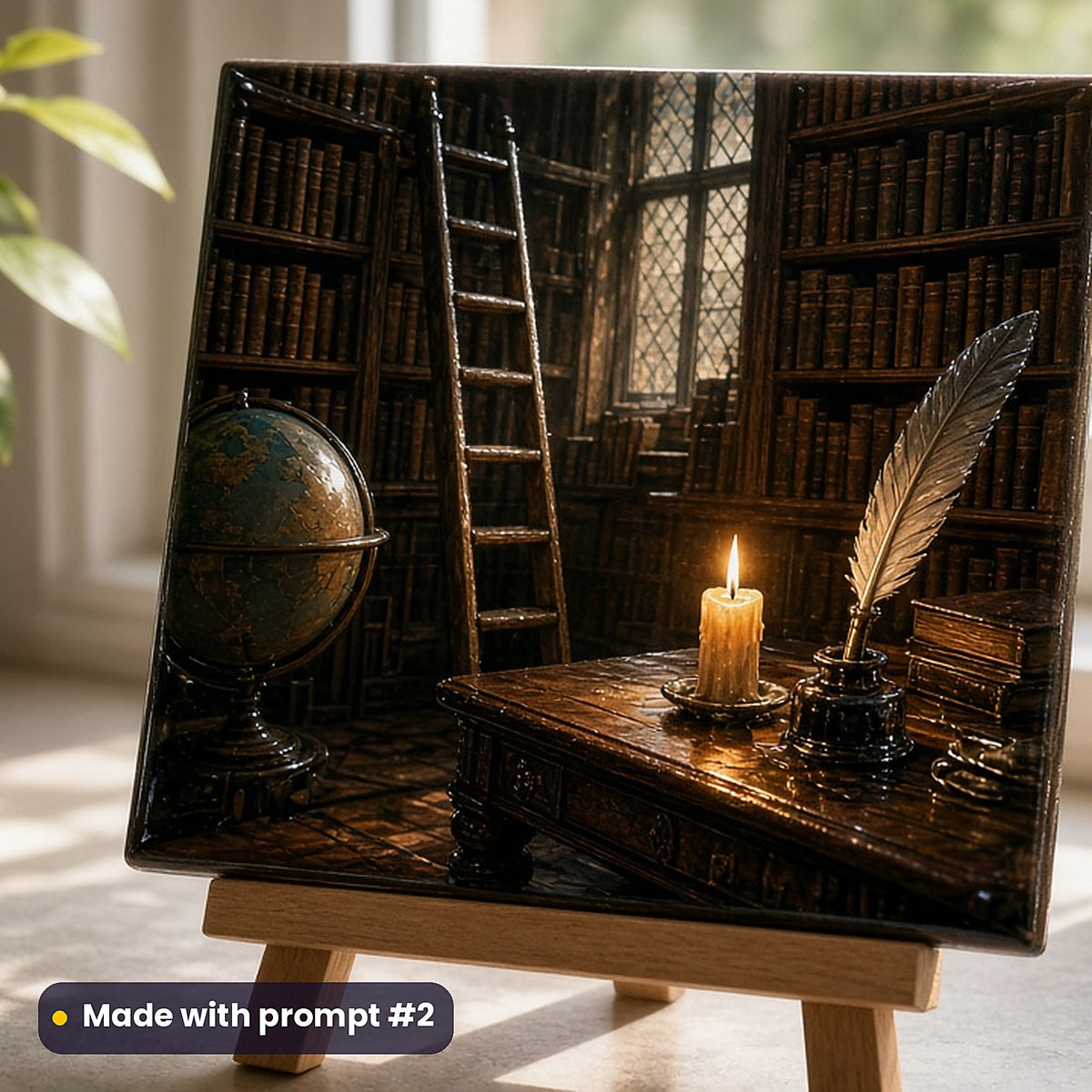 Dark Academia, Clean & Graphic Collection: Made with prompt #2 – realistic UV-printed mockup