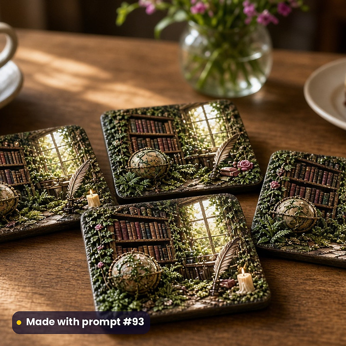 Dark Academia, Painterly & Handmade Collection: realistic UV-printed mockup, made with prompt #93