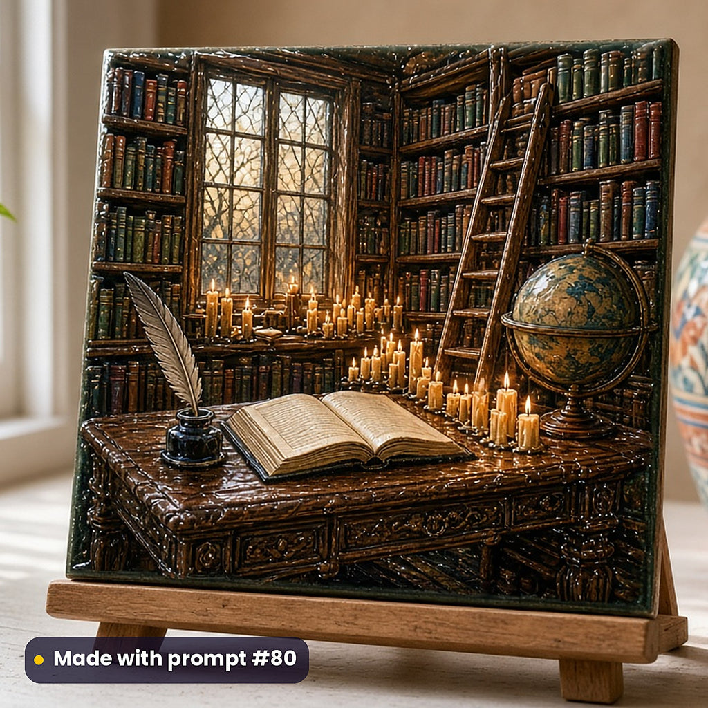 Dark Academia, Painterly & Handmade Collection: realistic UV-printed mockup, made with prompt #80