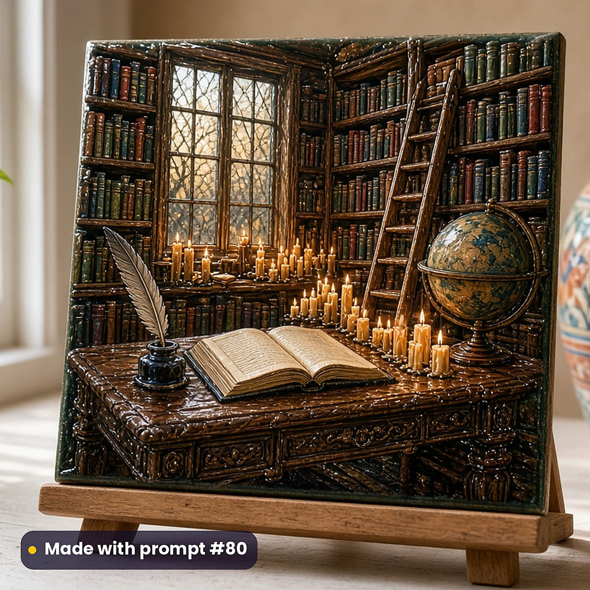 Dark Academia, Painterly & Handmade Collection: realistic UV-printed mockup, made with prompt #80