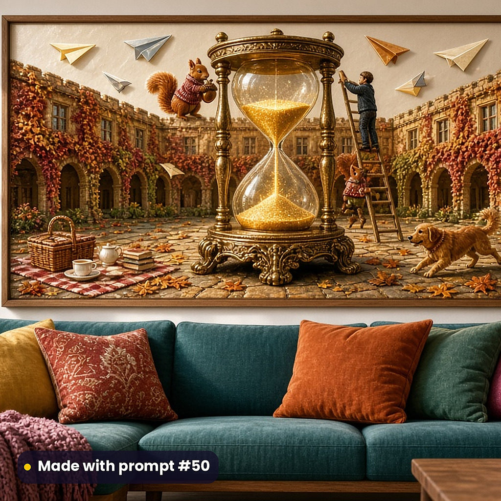 Dark Academia, Vintage & Whimsical Collection: realistic UV-printed mockup, made with prompt #50