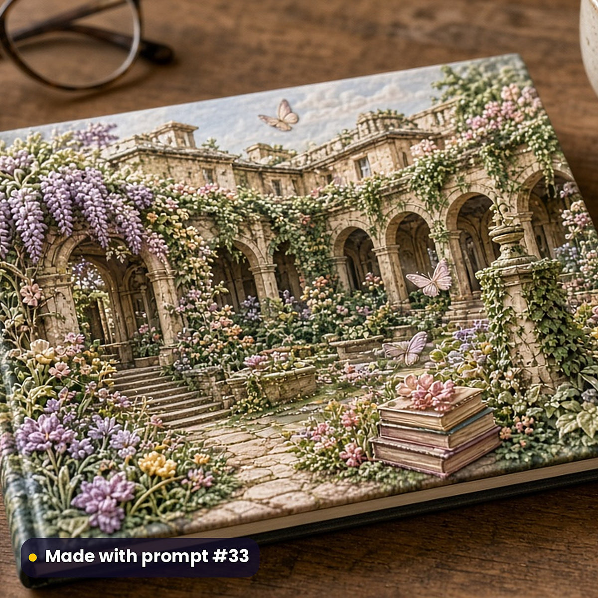 Dark Academia, Vintage & Whimsical Collection: realistic UV-printed mockup, made with prompt #33