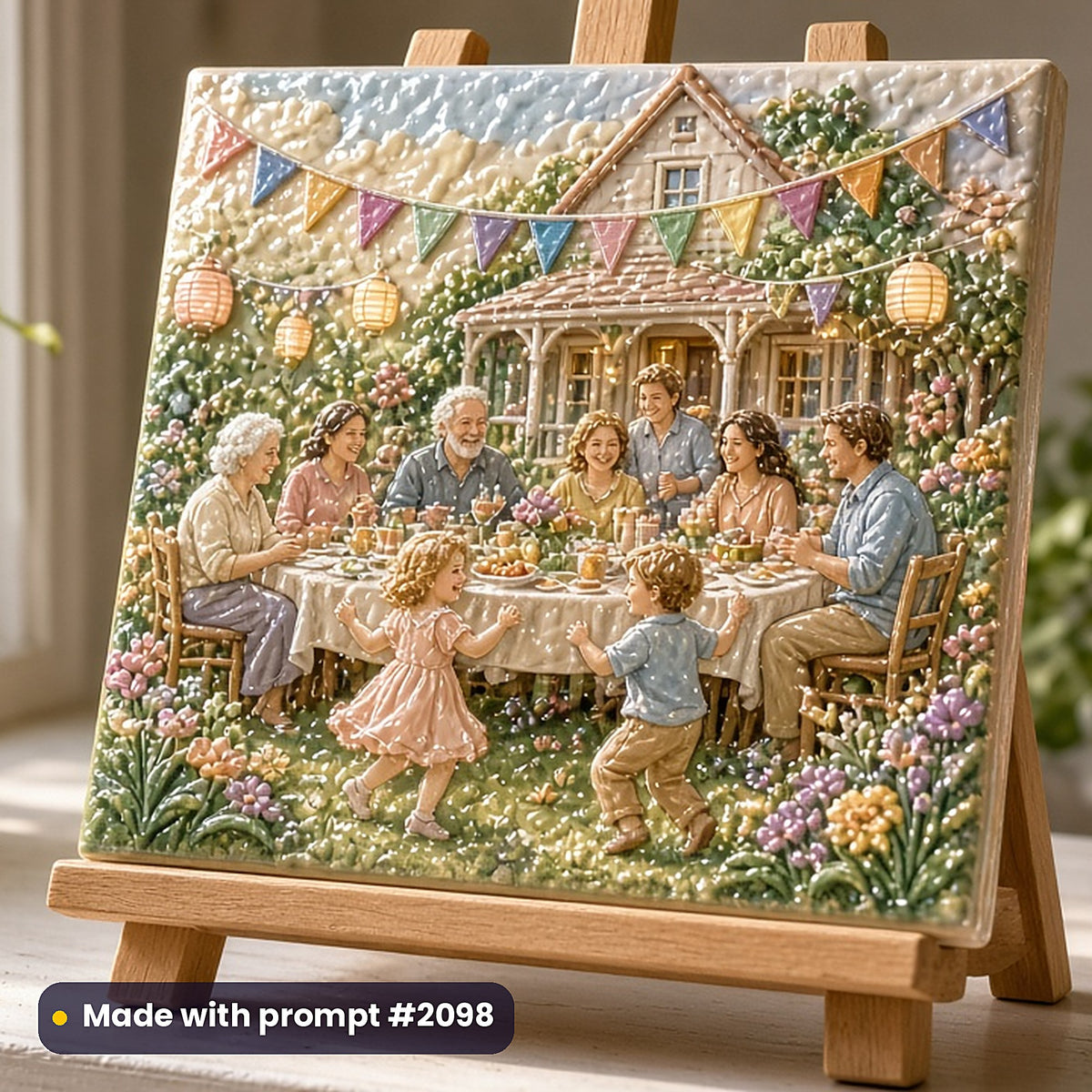 2,500 Fantasy Sci-Fi Saga Art Prompts Bundle: Made with prompt #2098 – realistic UV-printed mockup