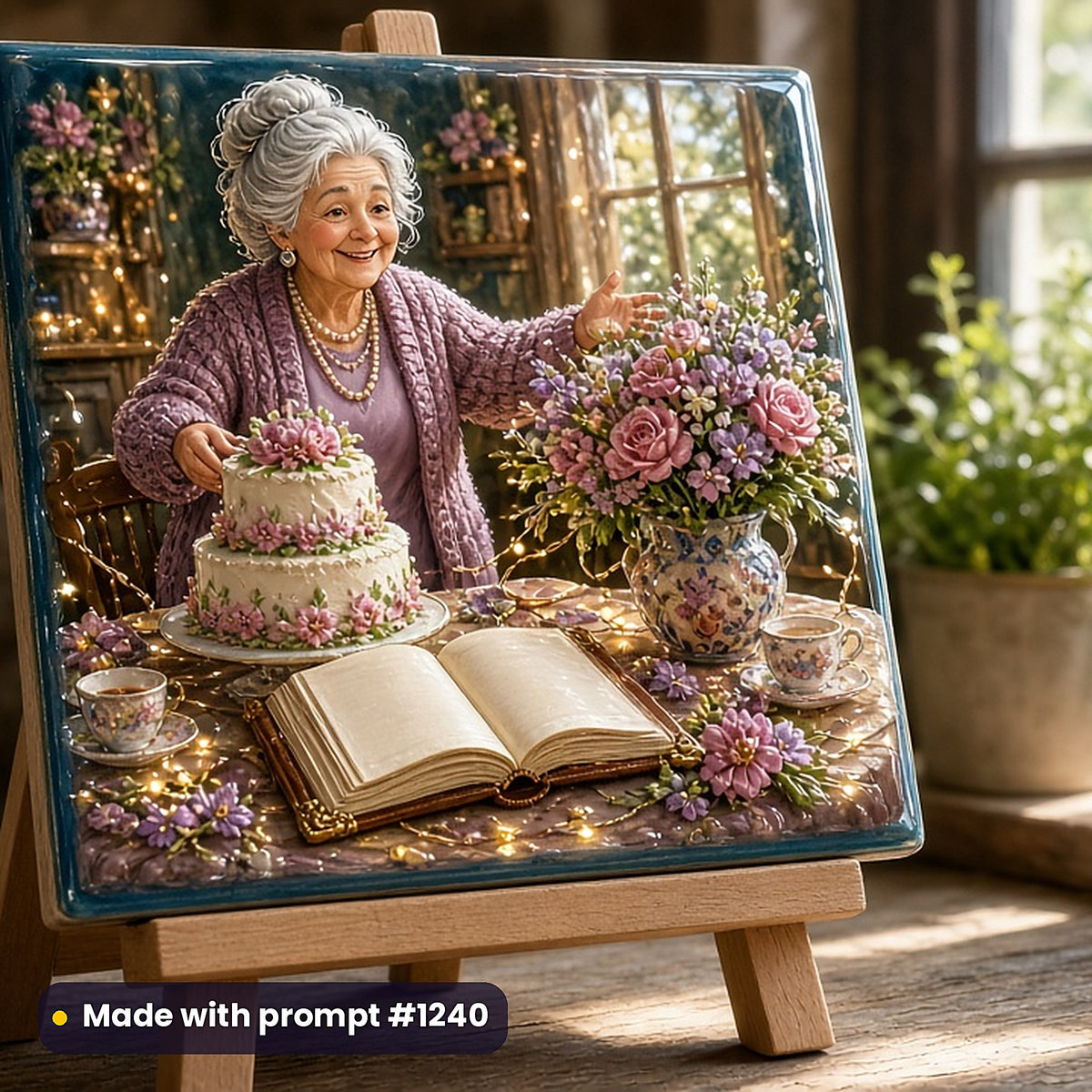 2,500 Gift Book Art Prompts Bundle: Made with prompt #1240 – realistic UV-printed mockup