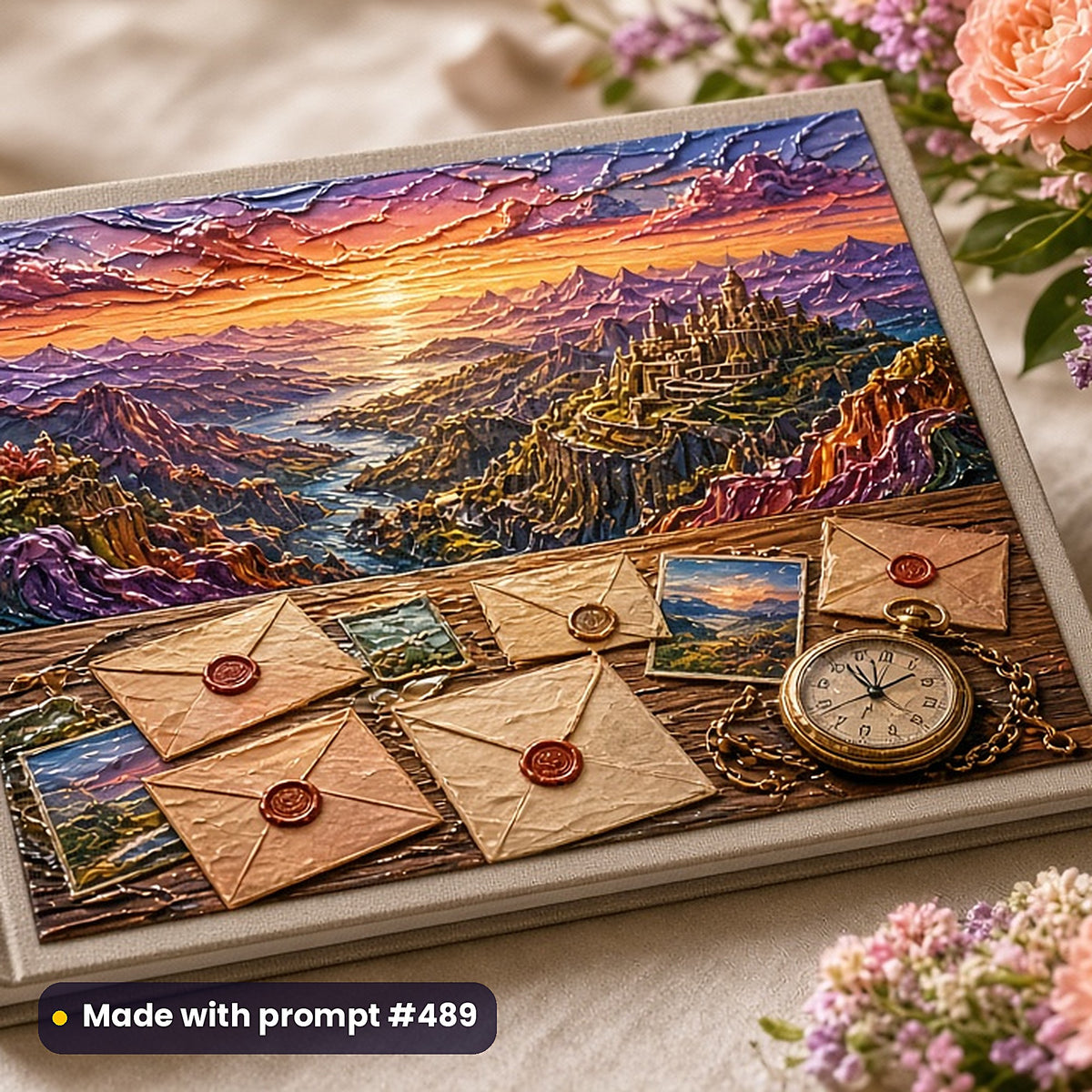 2,500 Non-Fiction Lifestyle Art Prompts Bundle: Made with prompt #489 – realistic UV-printed mockup (Flagship Bestseller — Panoramic World)