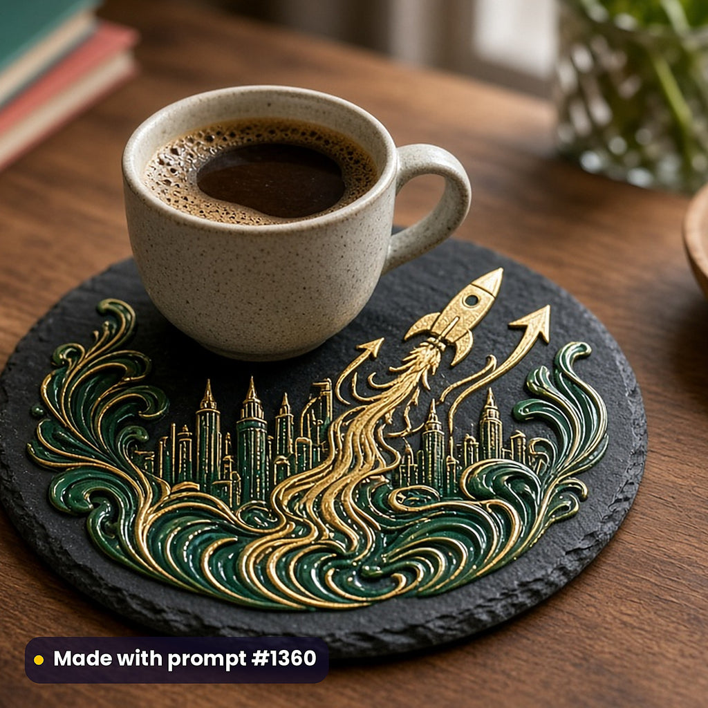 2,500 Non-Fiction Lifestyle Art Prompts Bundle: Made with prompt #1360 – realistic UV-printed mockup (Art Nouveau — Iconic Masterpiece)