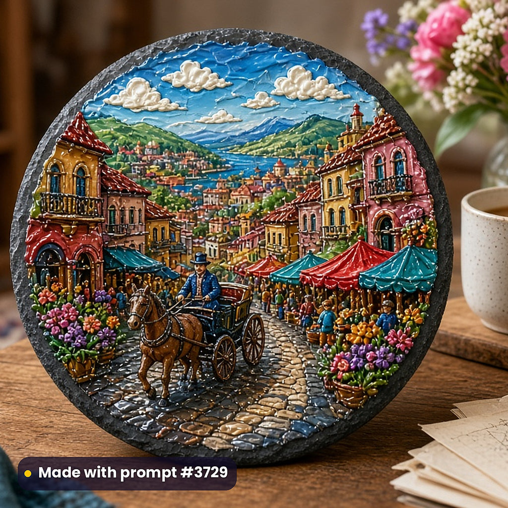 12,500 AI Art Prompts Mega Bundle: Made with prompt #3729 – realistic UV-printed mockup (Illustrated Character — Panoramic World)