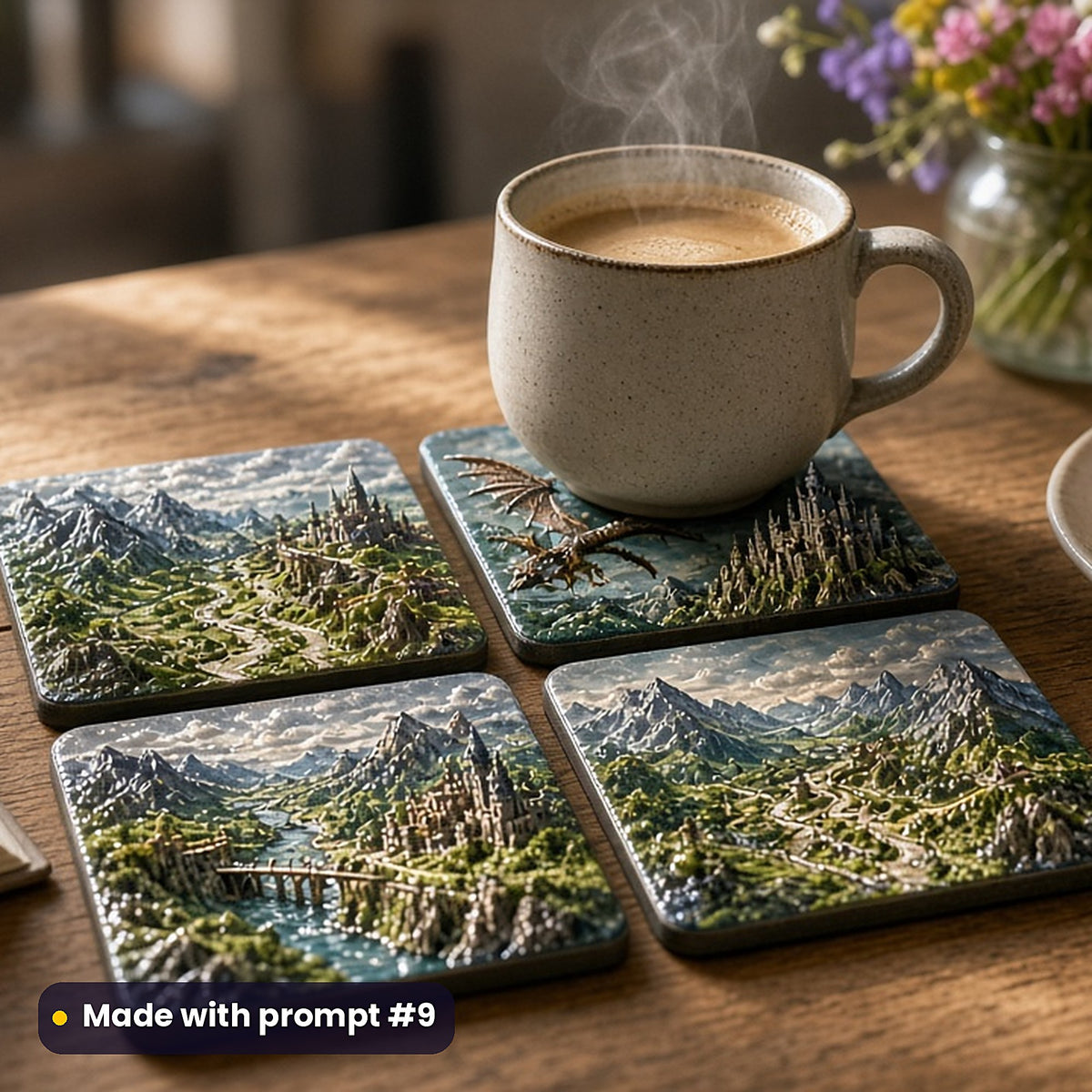 Fantasy, Sci-Fi & Saga Starter Pack: realistic UV-printed mockup, made with prompt #9