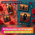 Bestseller Starter Pack: realistic UV-printed mockup, made with prompts #9 · #2 · #7 · #5