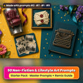 Non-Fiction & Lifestyle Starter Pack: realistic UV-printed mockup, made with prompts #2 · #7 · #1 · #9