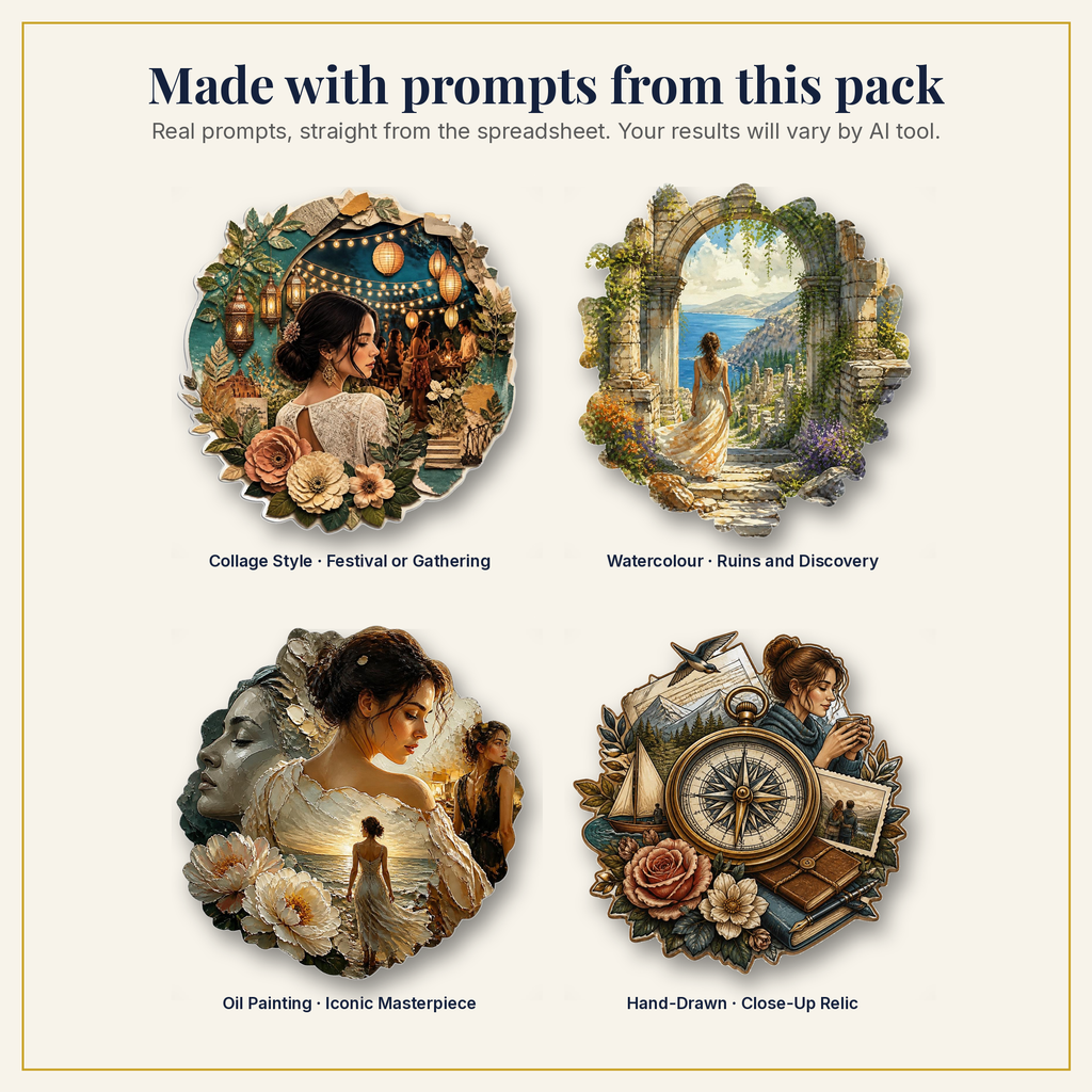 Sample artwork made with prompts from this pack