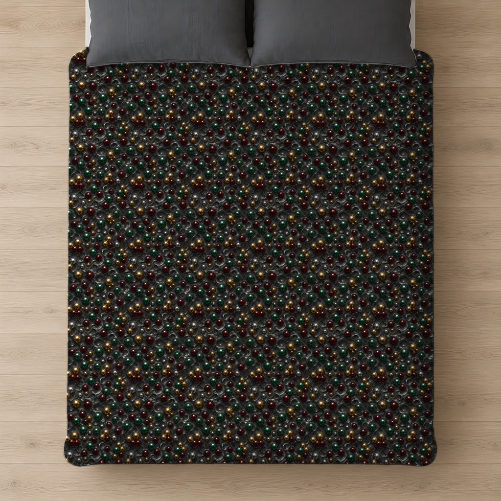 Jewel Bubble Clusters Comforter on a bed, seen from above