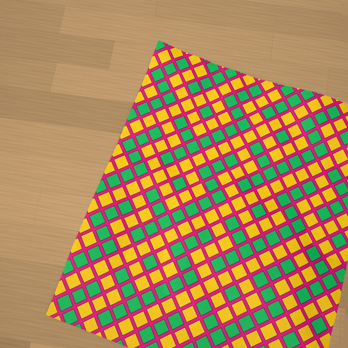 Harlequin Gold Grid Sherpa Fleece Blanket styled in a cosy room